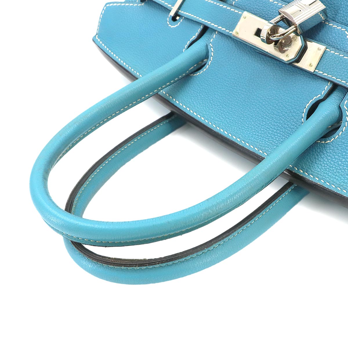 Birkin 30 Hand Bag Togo Blue Jean Purse