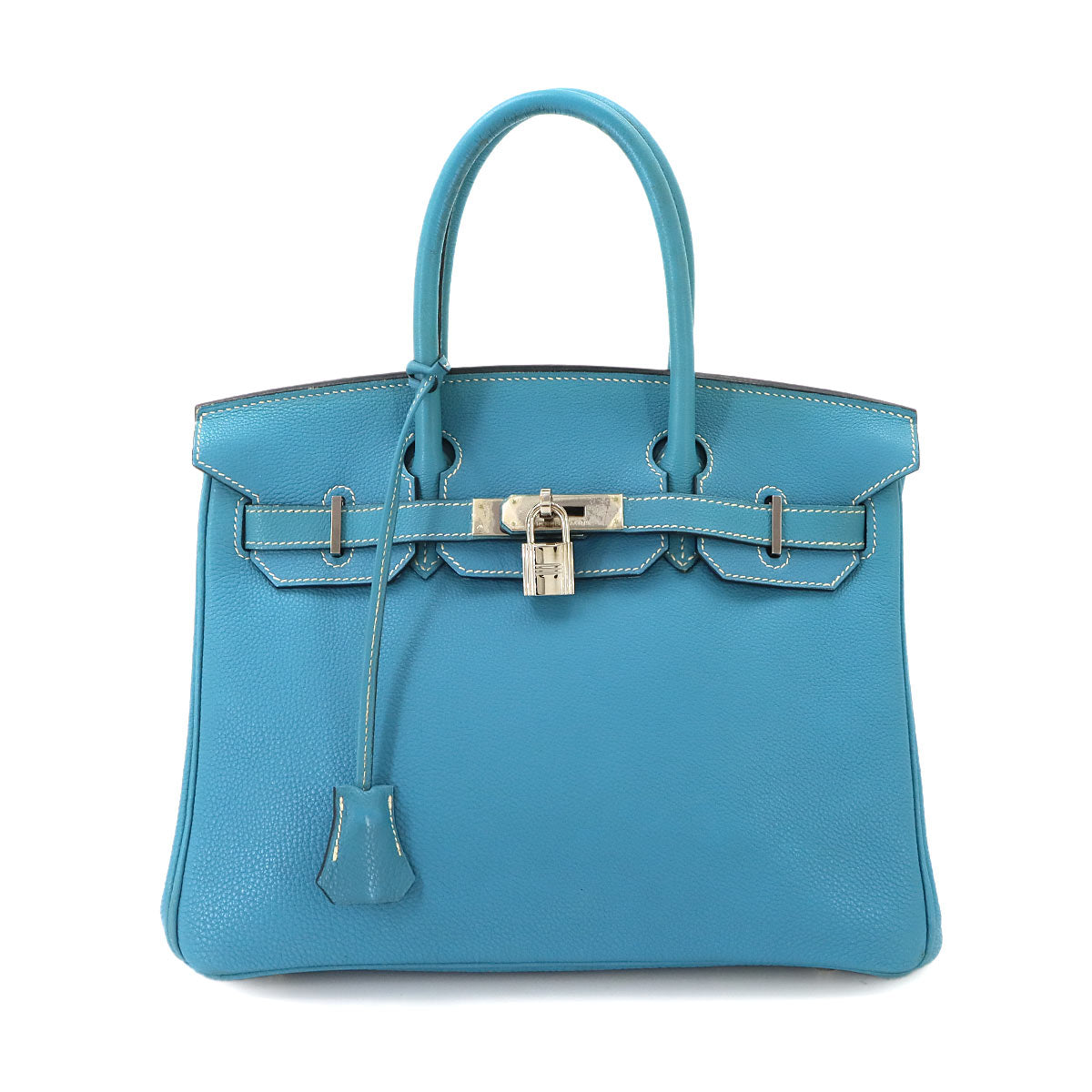 Birkin 30 Hand Bag Togo Blue Jean Purse