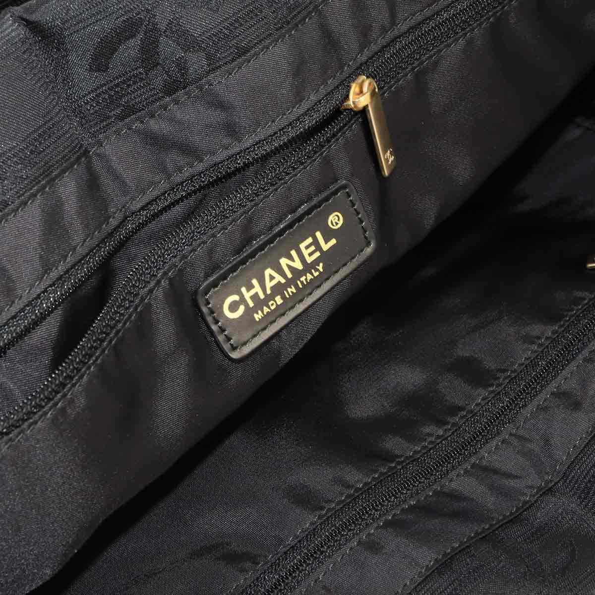 New Travel Line Tote MM Bag Nylon Jacquard Leather Black A15991