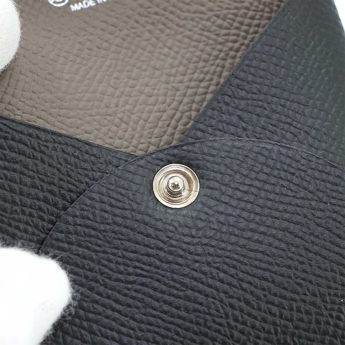 Bastia Personal SPO Coin Case Veau Epsom Black Etoupe