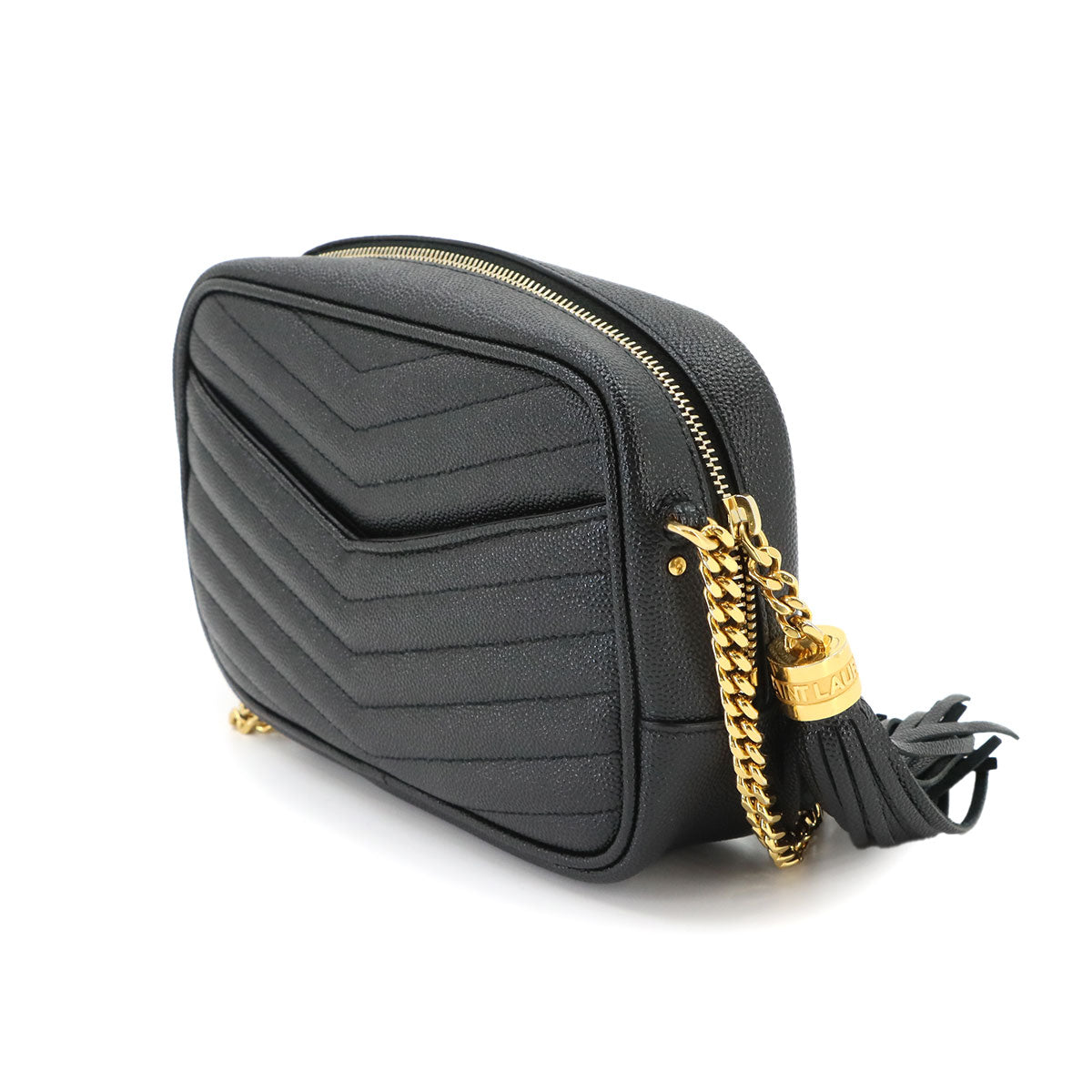 Lou Mini Chain Shoulder Bag Leather Black 612579