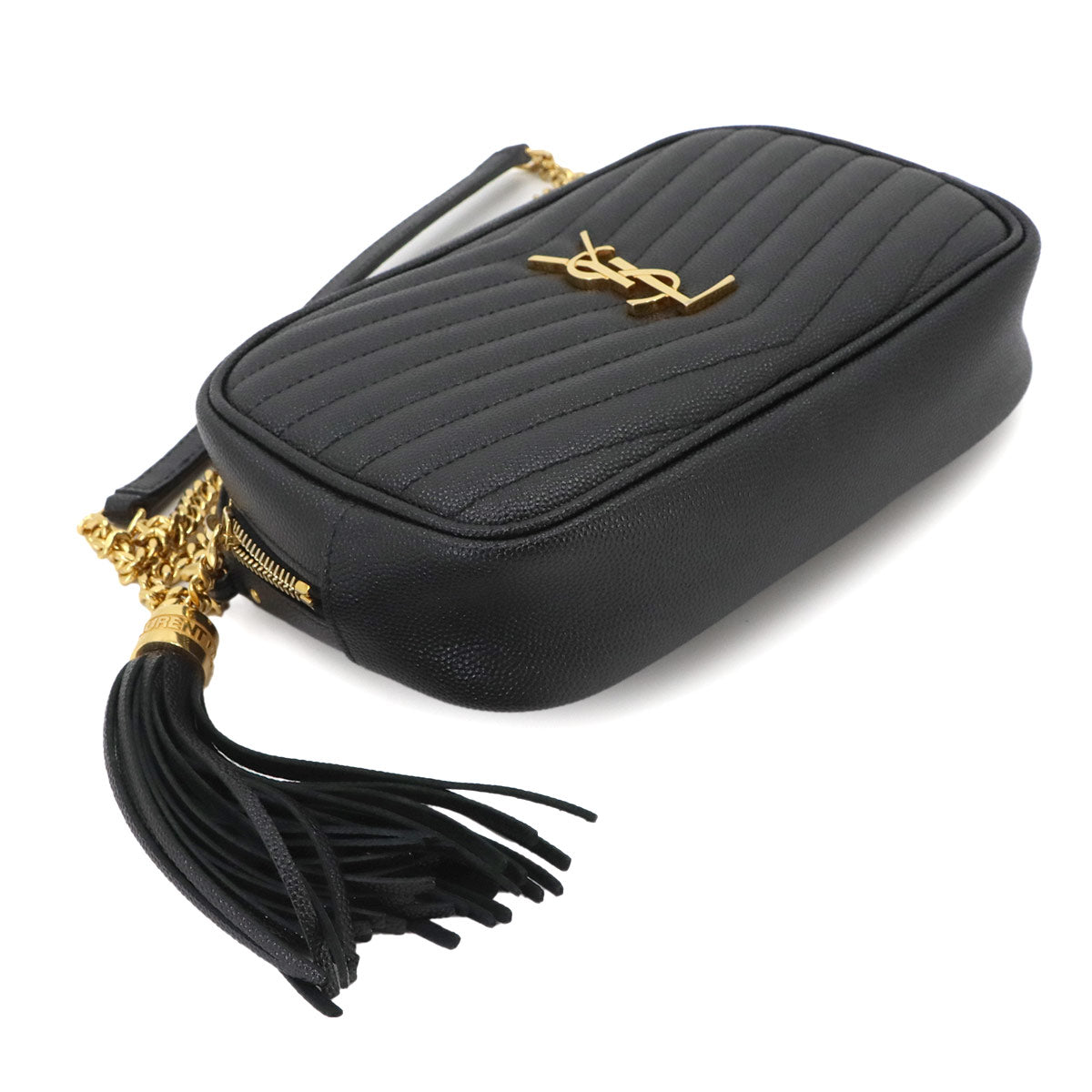 Lou Mini Chain Shoulder Bag Leather Black 612579