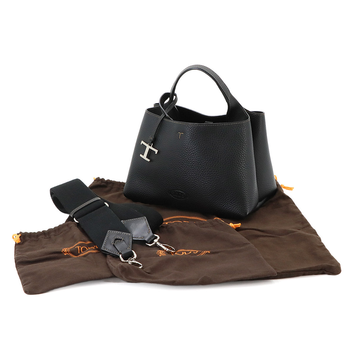 T Timeless Micro Hand Shoulder Bag Leather Black Purse