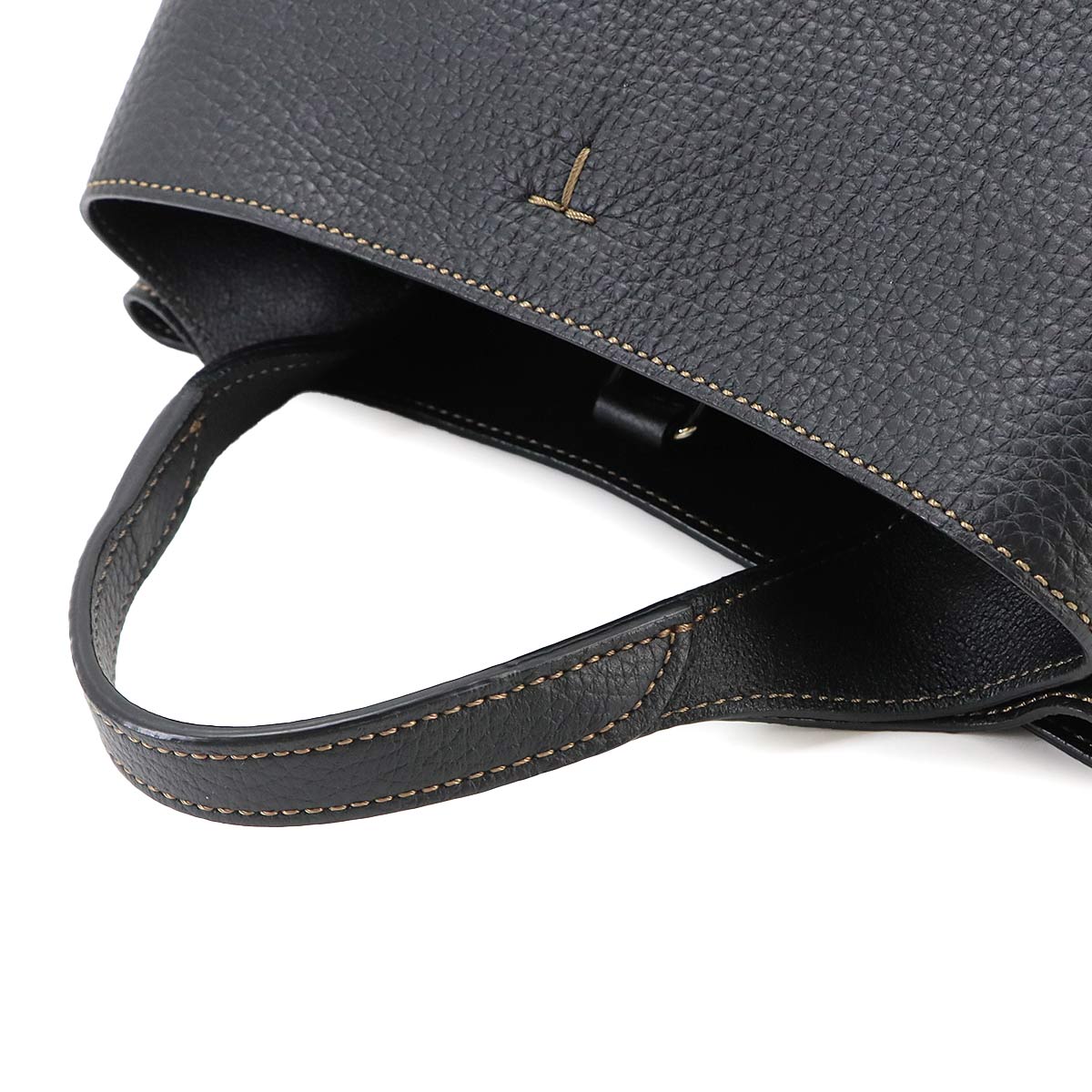T Timeless Micro Hand Shoulder Bag Leather Black Purse