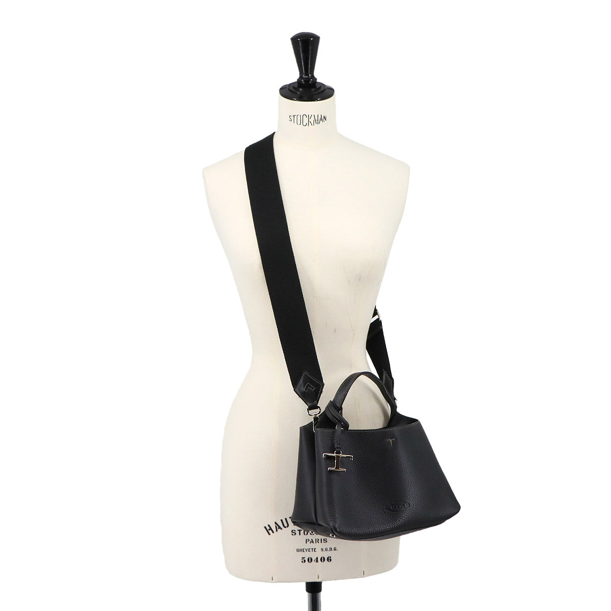 T Timeless Micro Hand Shoulder Bag Leather Black Purse