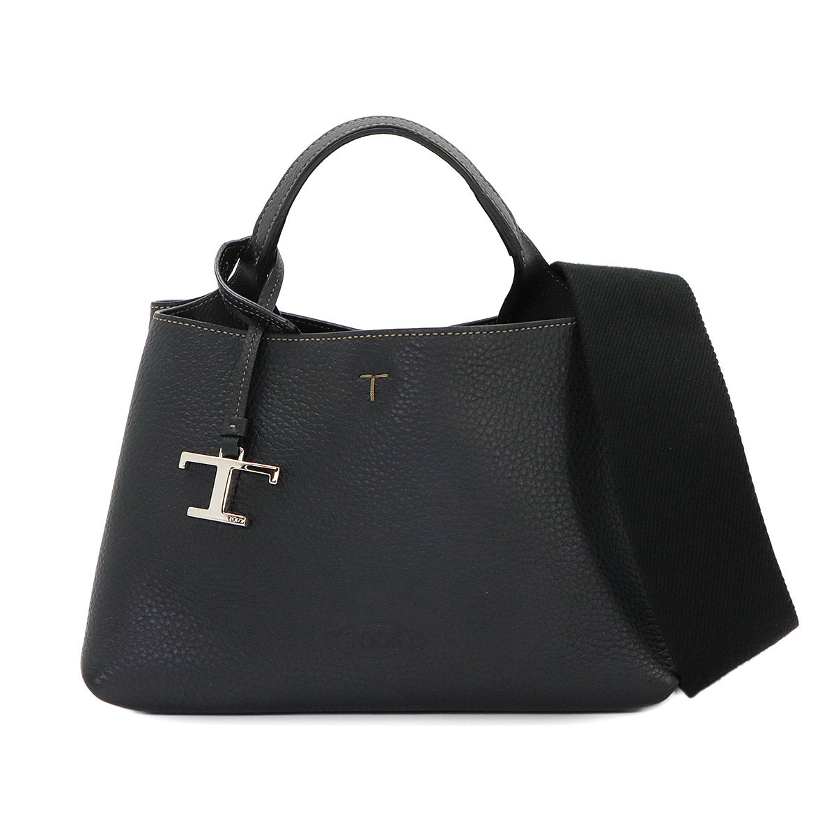 T Timeless Micro Hand Shoulder Bag Leather Black Purse