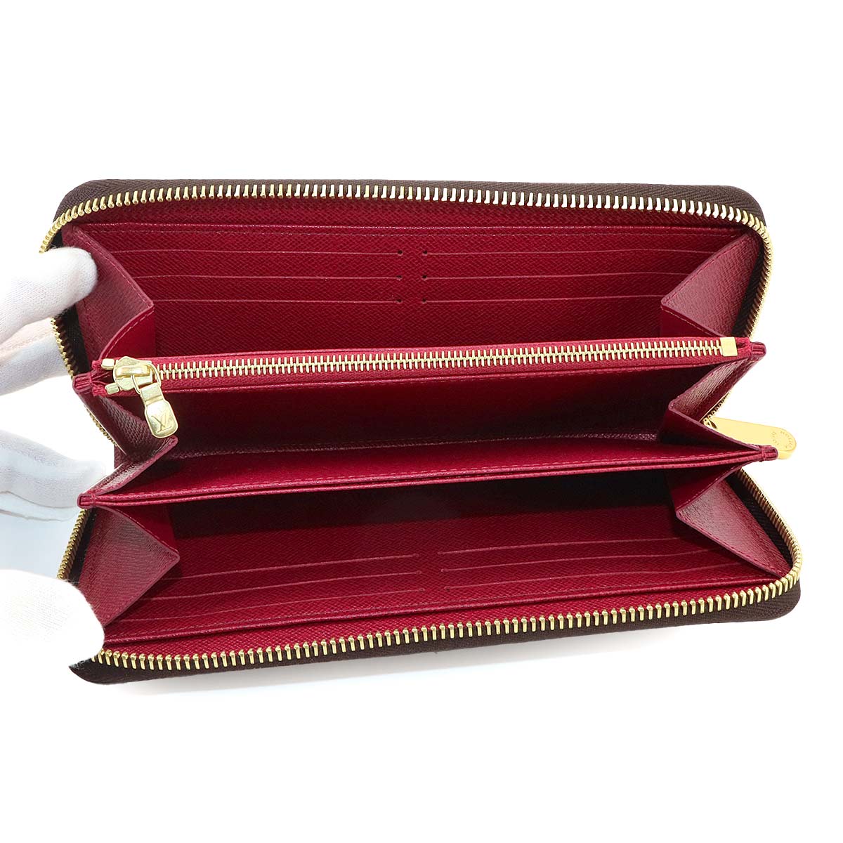 Monogram Zippy Wallet Long Brown Fuchsia M41895 Purse