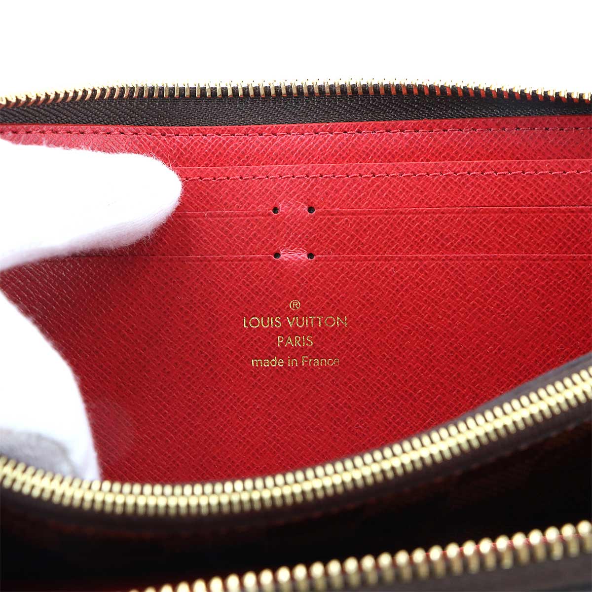 Damier Clemence Wallet Cerise N60534 Purse
