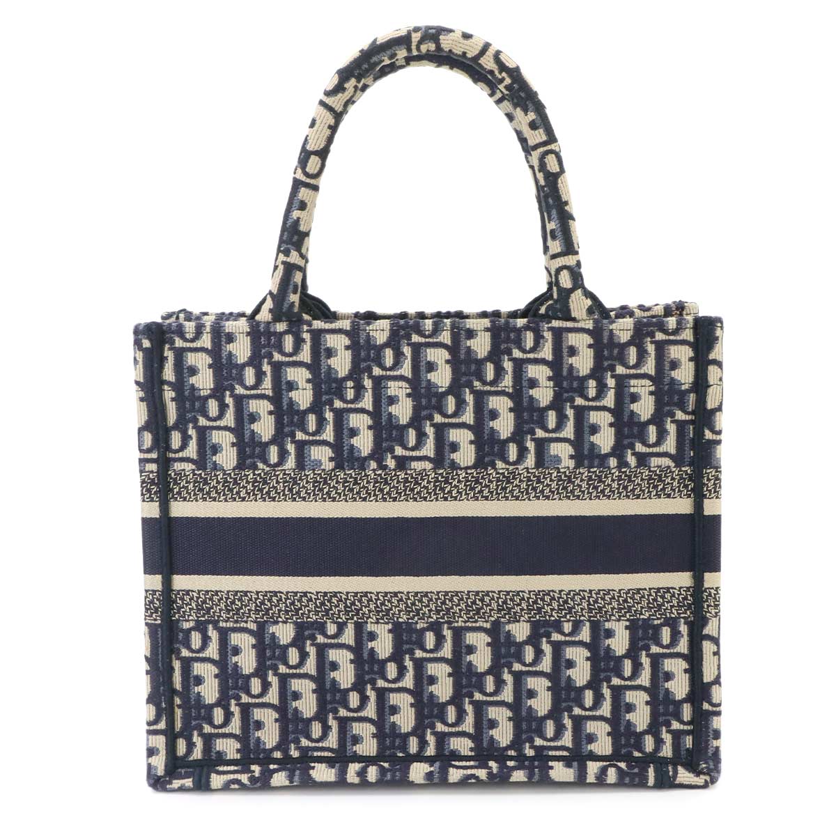 Book Tote Small Bag Oblique Canvas Navy M1265ZRIW