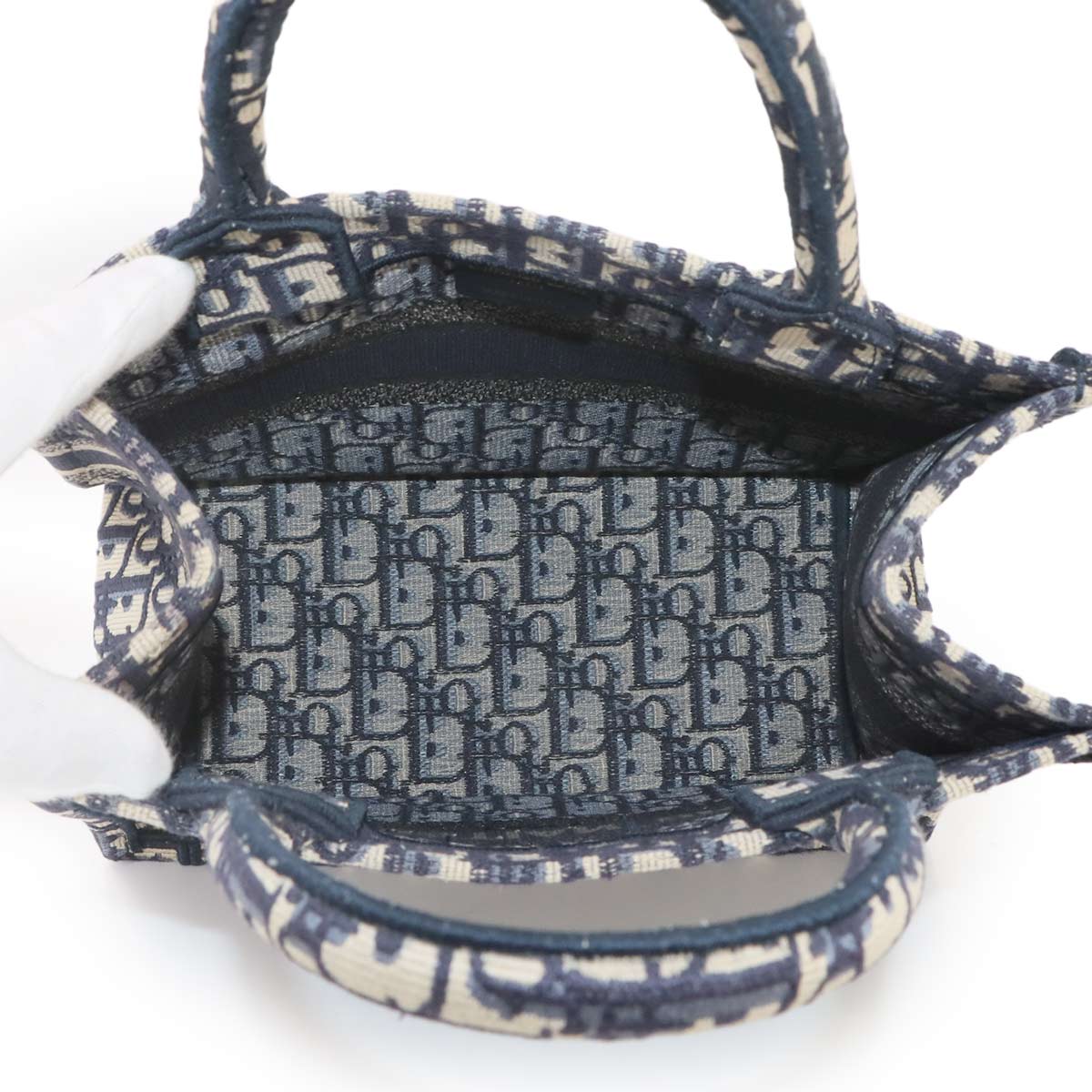Book Tote Small Bag Oblique Canvas Navy M1265ZRIW