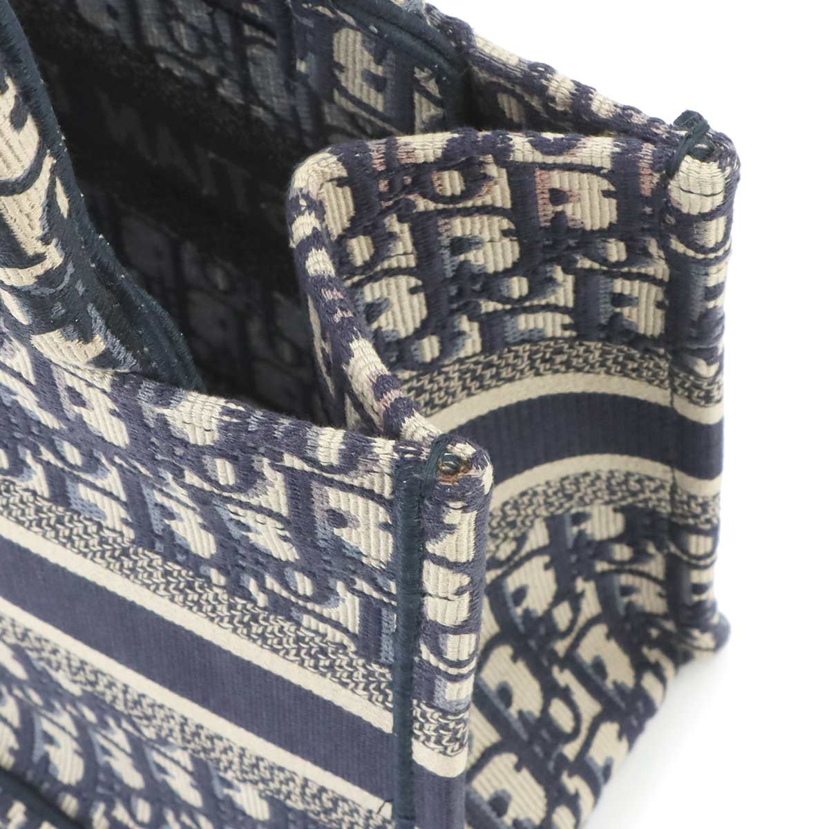 Book Tote Small Bag Oblique Canvas Navy M1265ZRIW