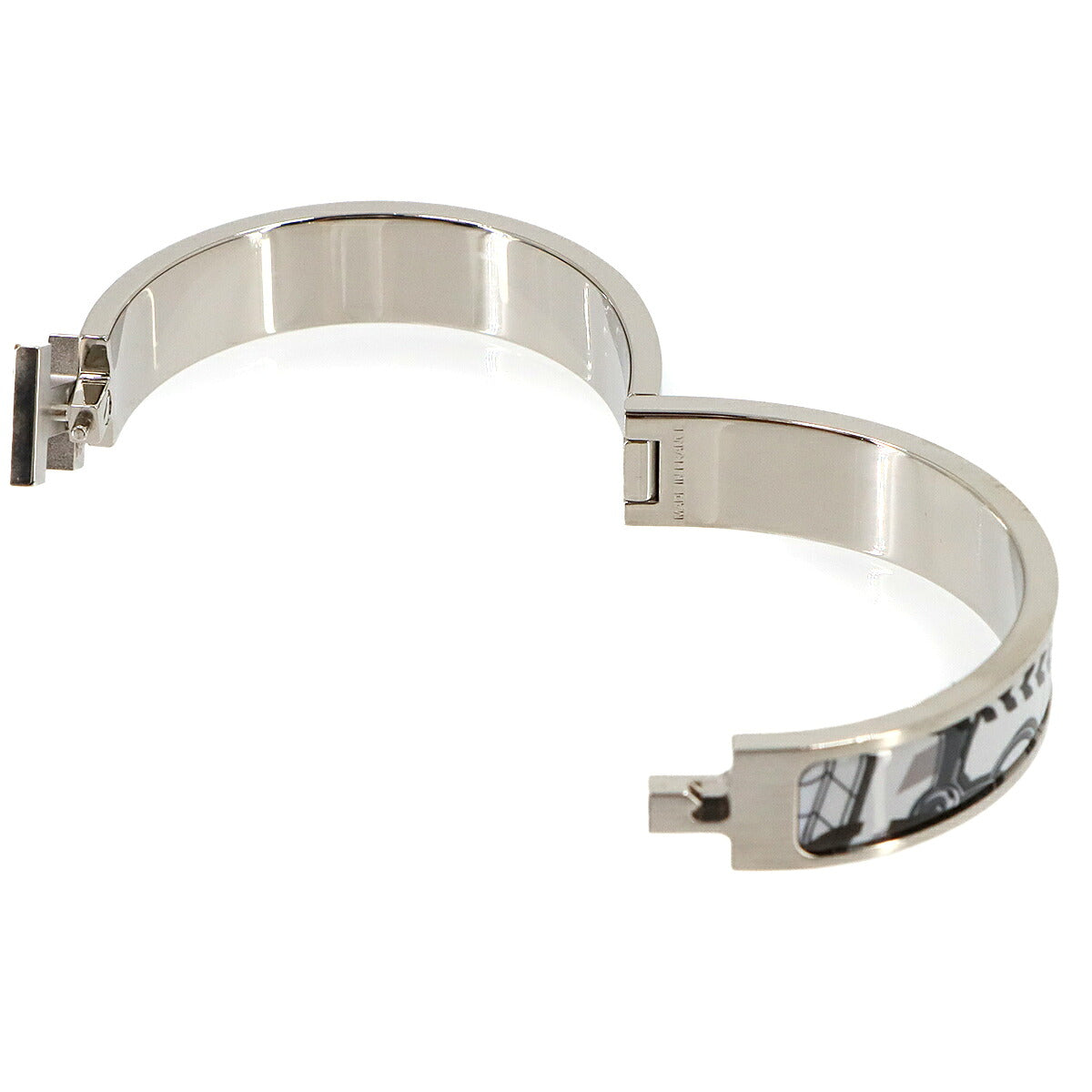 Clic HH Panoplie Equestre Bangle Black Matte silver