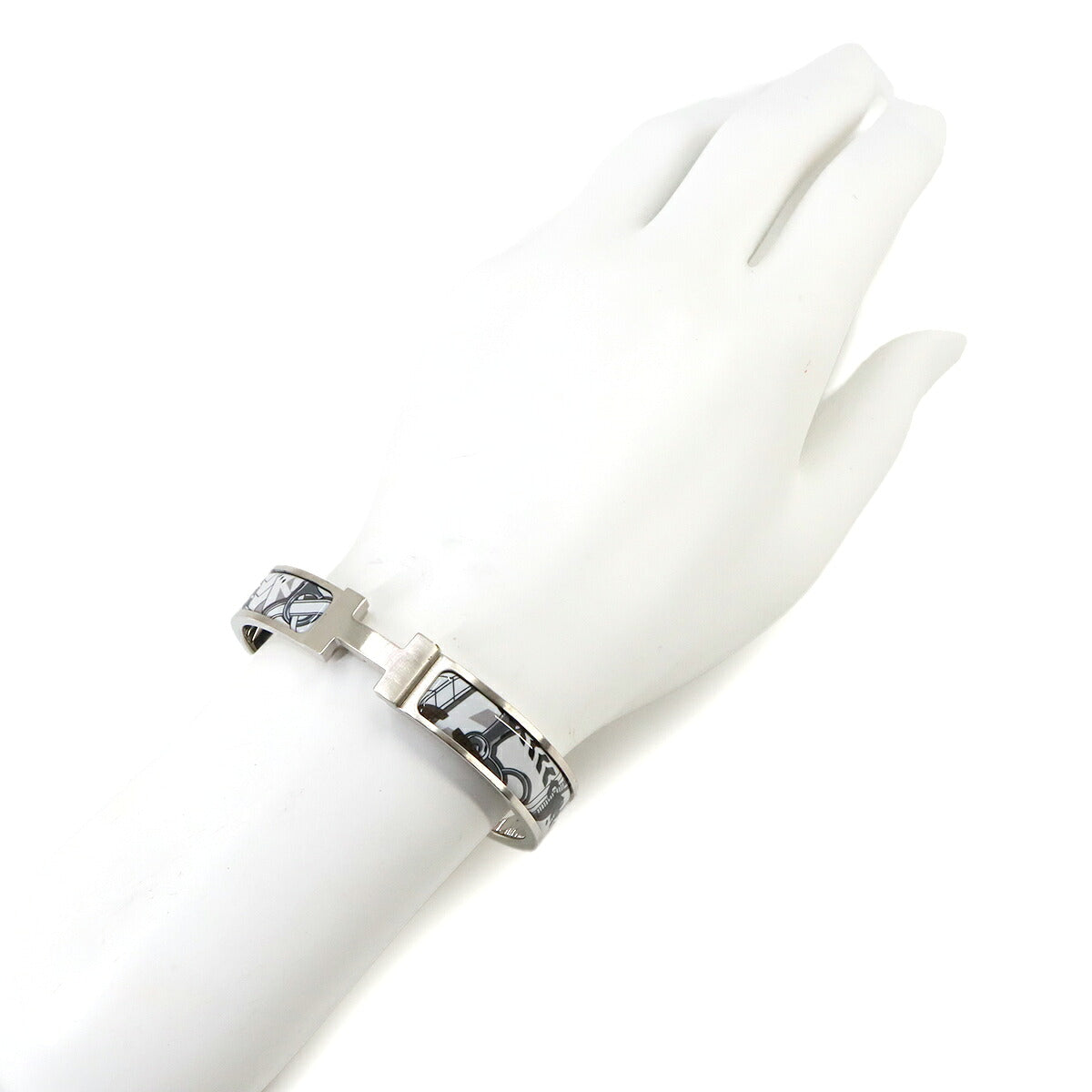 Clic HH Panoplie Equestre Bangle Black Matte silver