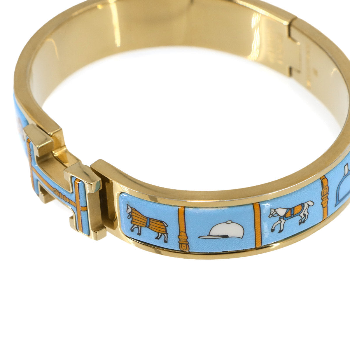 Clic H Bangle Couvertures et Tenues de Jour Blue Gold