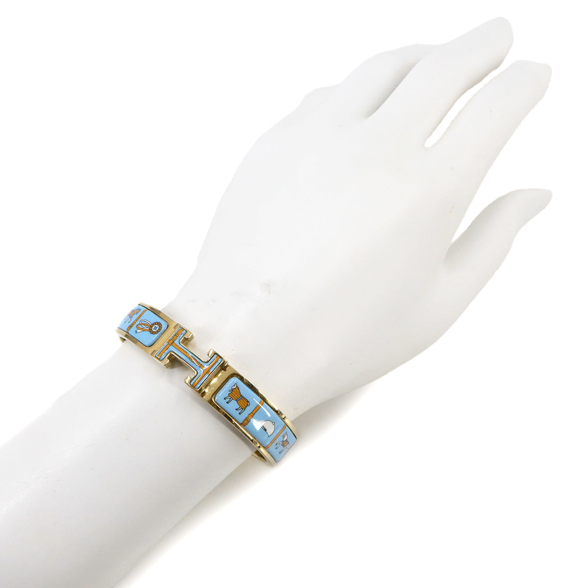 Clic H Bangle Couvertures et Tenues de Jour Blue Gold