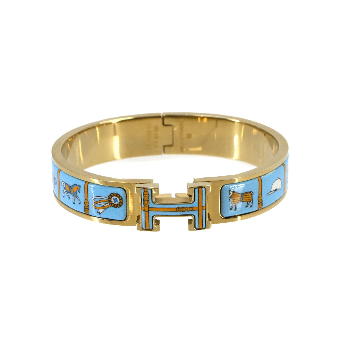 Clic H Bangle Couvertures et Tenues de Jour Blue Gold