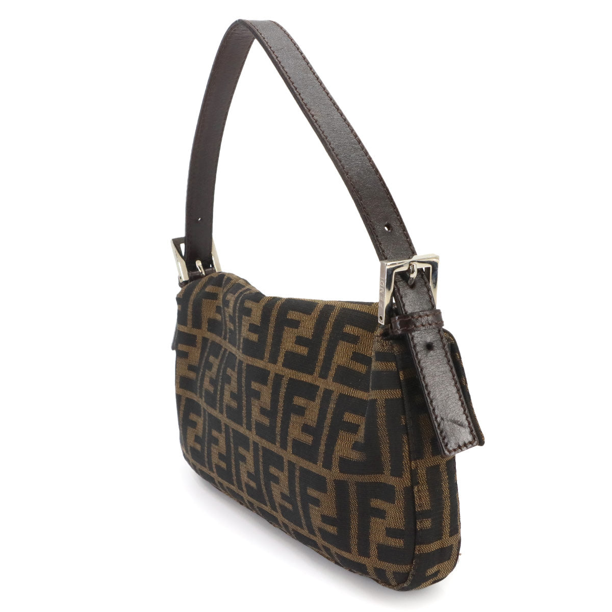 Zucca Mamma Baguette Shoulder Bag Canvas Leather Brown 26424