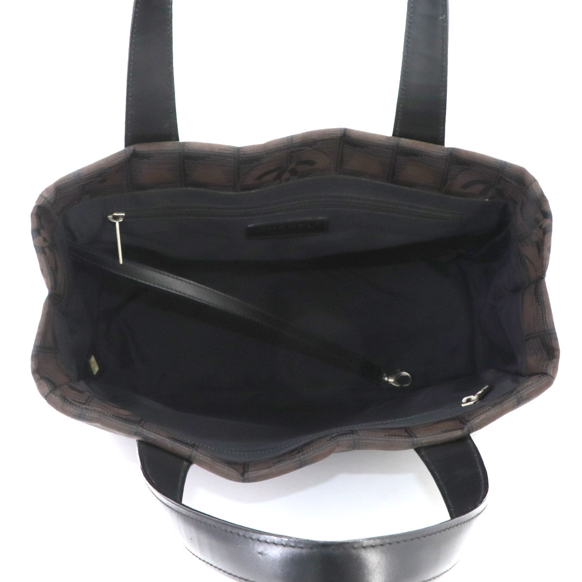 New Travel Line Tote PM Bag Nylon Jacquard Leather Brown A20457