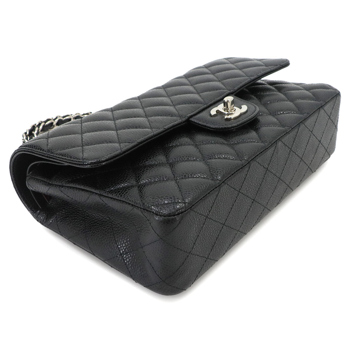 Matelasse 25 Chain Shoulder Bag Leather Black A01112 Purse