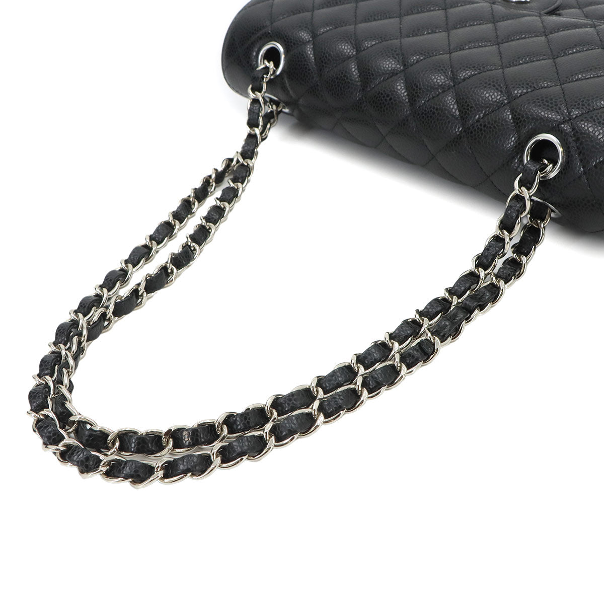 Matelasse 25 Chain Shoulder Bag Leather Black A01112 Purse