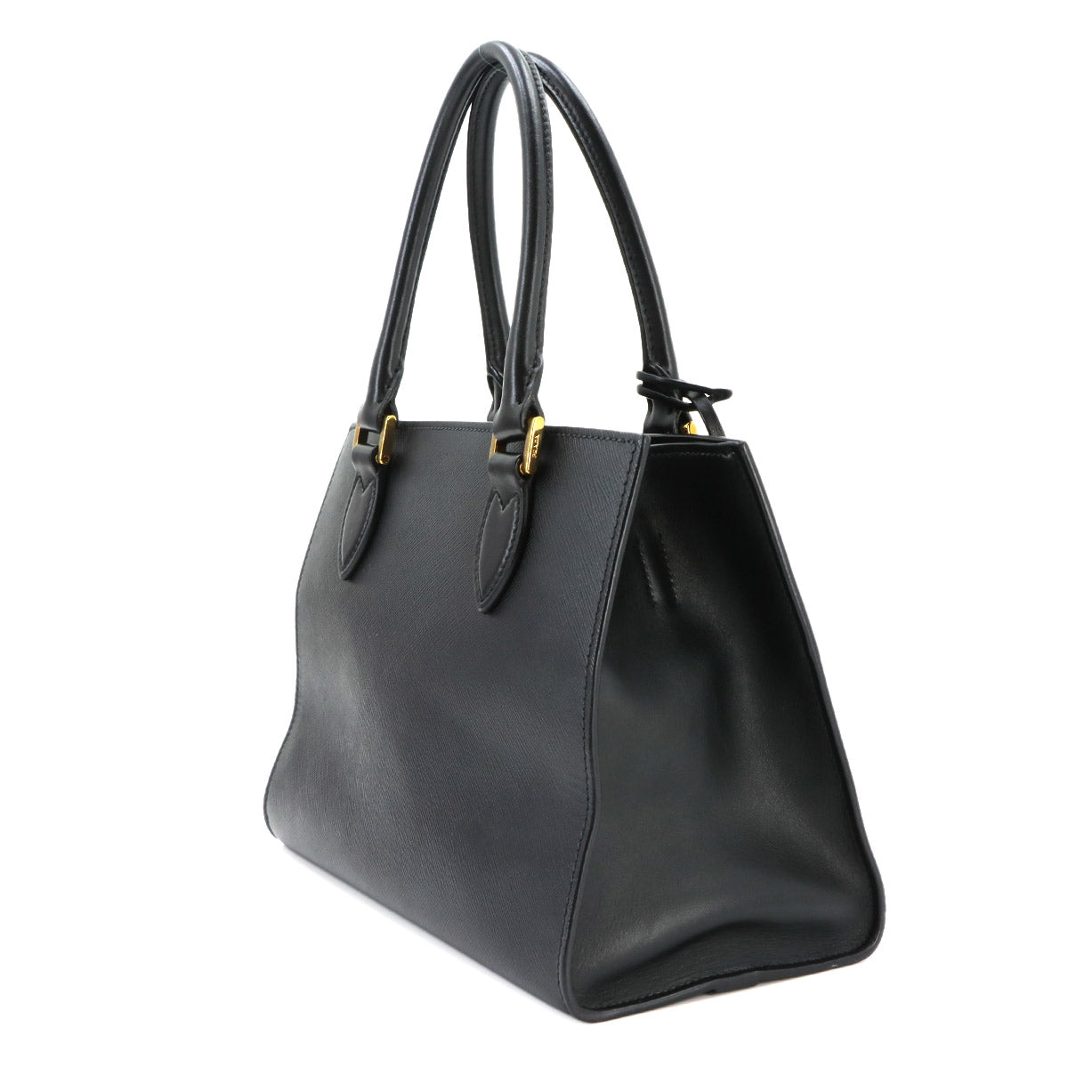 Hand Shoulder Bag Saffiano Leather Black Purse