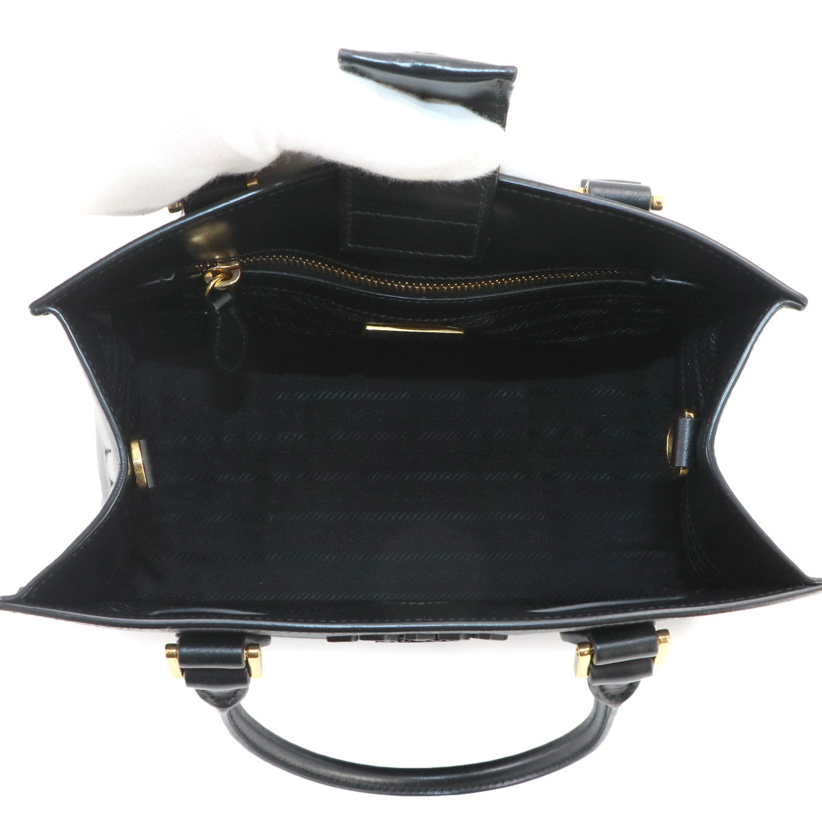 Hand Shoulder Bag Saffiano Leather Black Purse