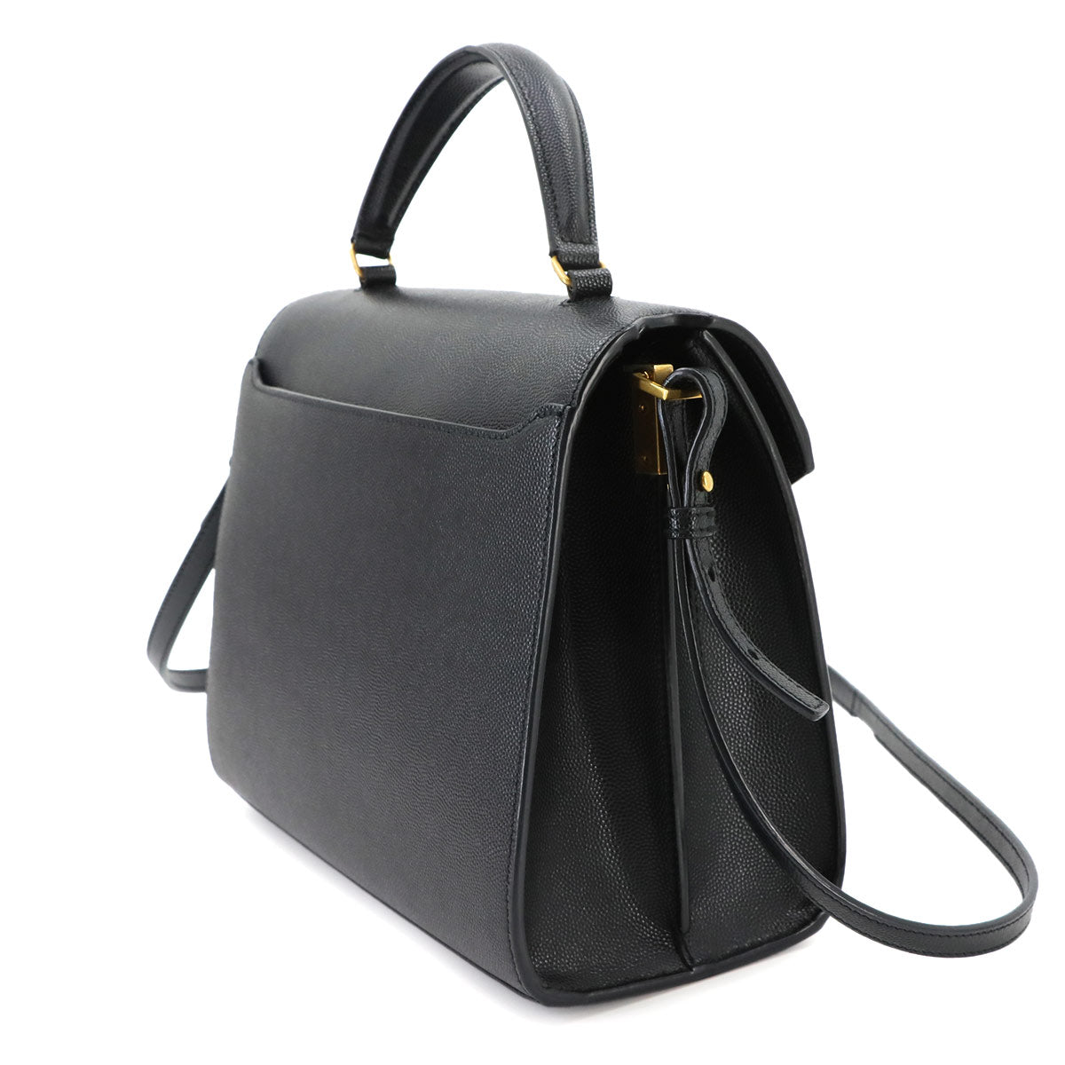 Cassandra Top handle Medium Hand Shoulder Bag Black