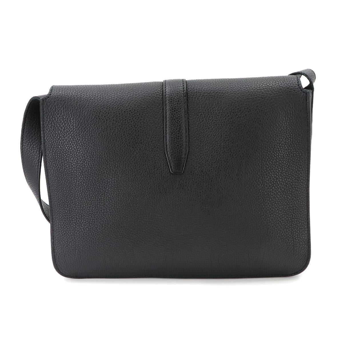 Steve light junior Shoulder Bag Veau Togo Black Purse