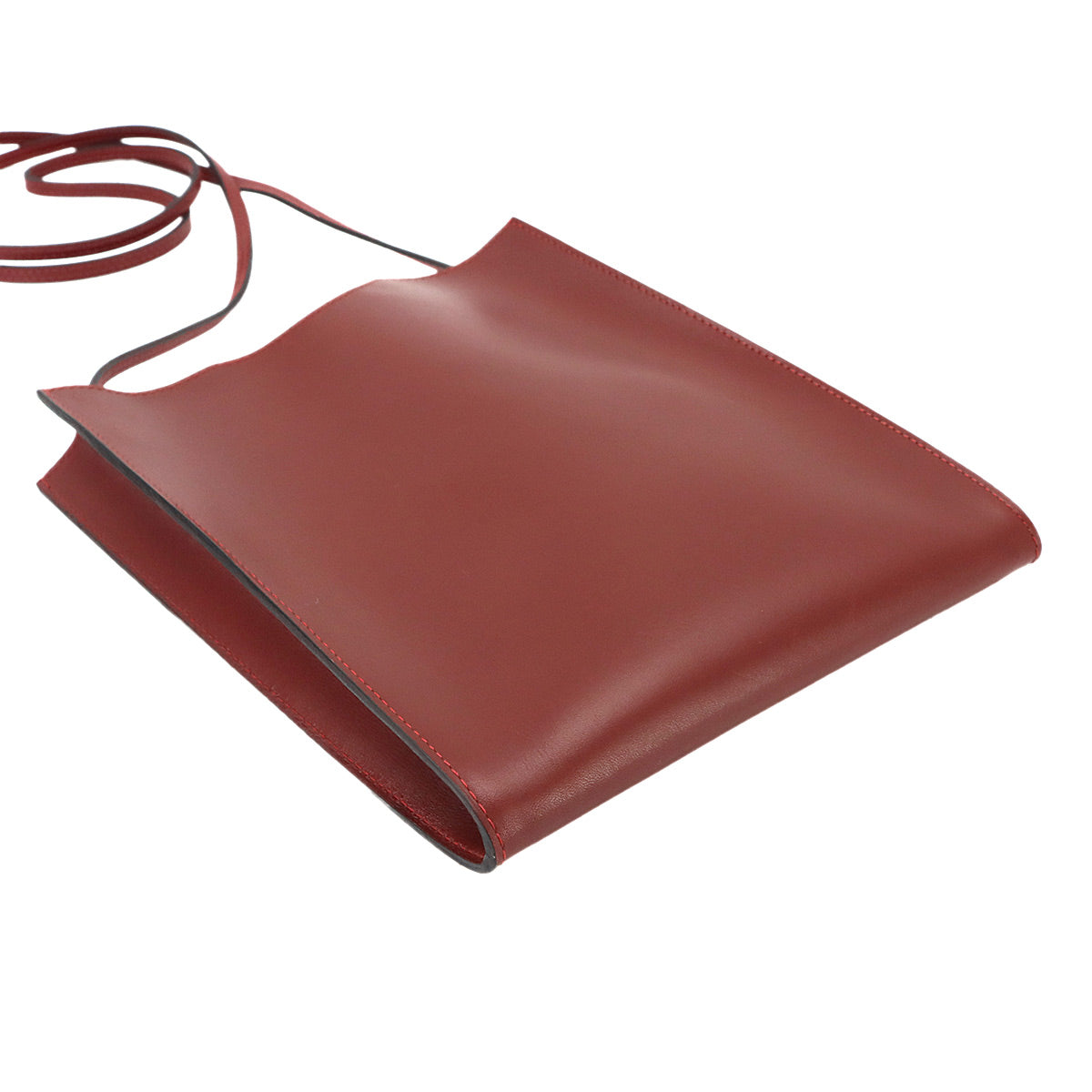 Onimaitou Shoulder Bag Box Calf Rouge H Purse Pochette