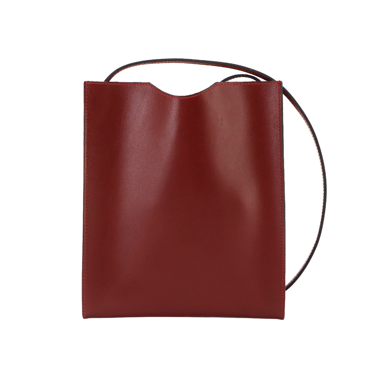 Onimaitou Shoulder Bag Box Calf Rouge H Purse Pochette