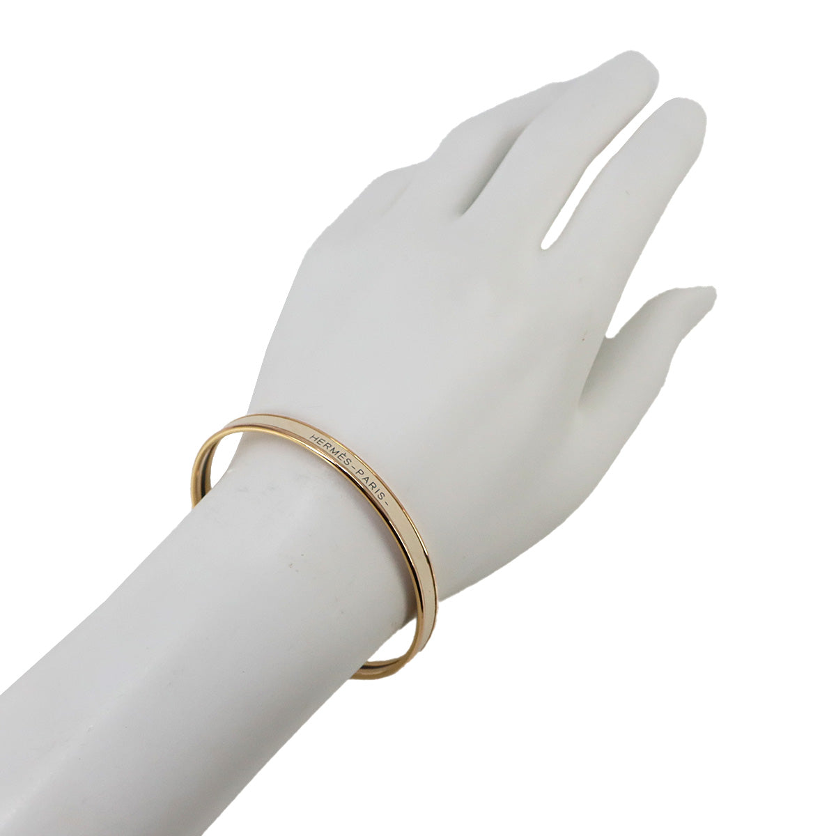 Uni Enamel Bangle Bracelet Cream Rose Gold Accessory