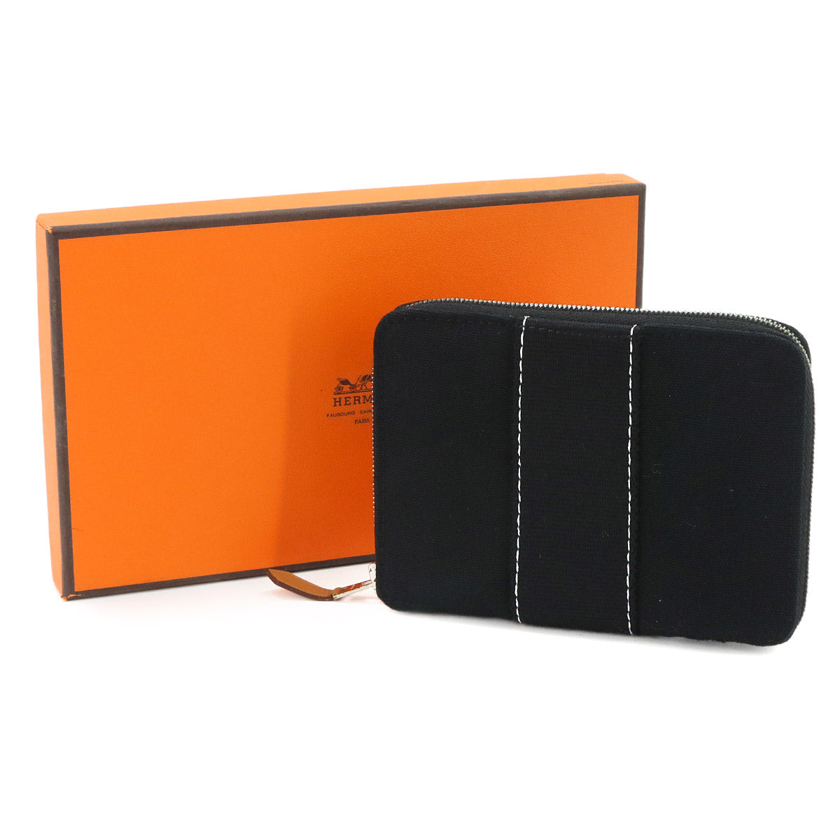 Deauville Purse PM Compact Wallet Canvas Black