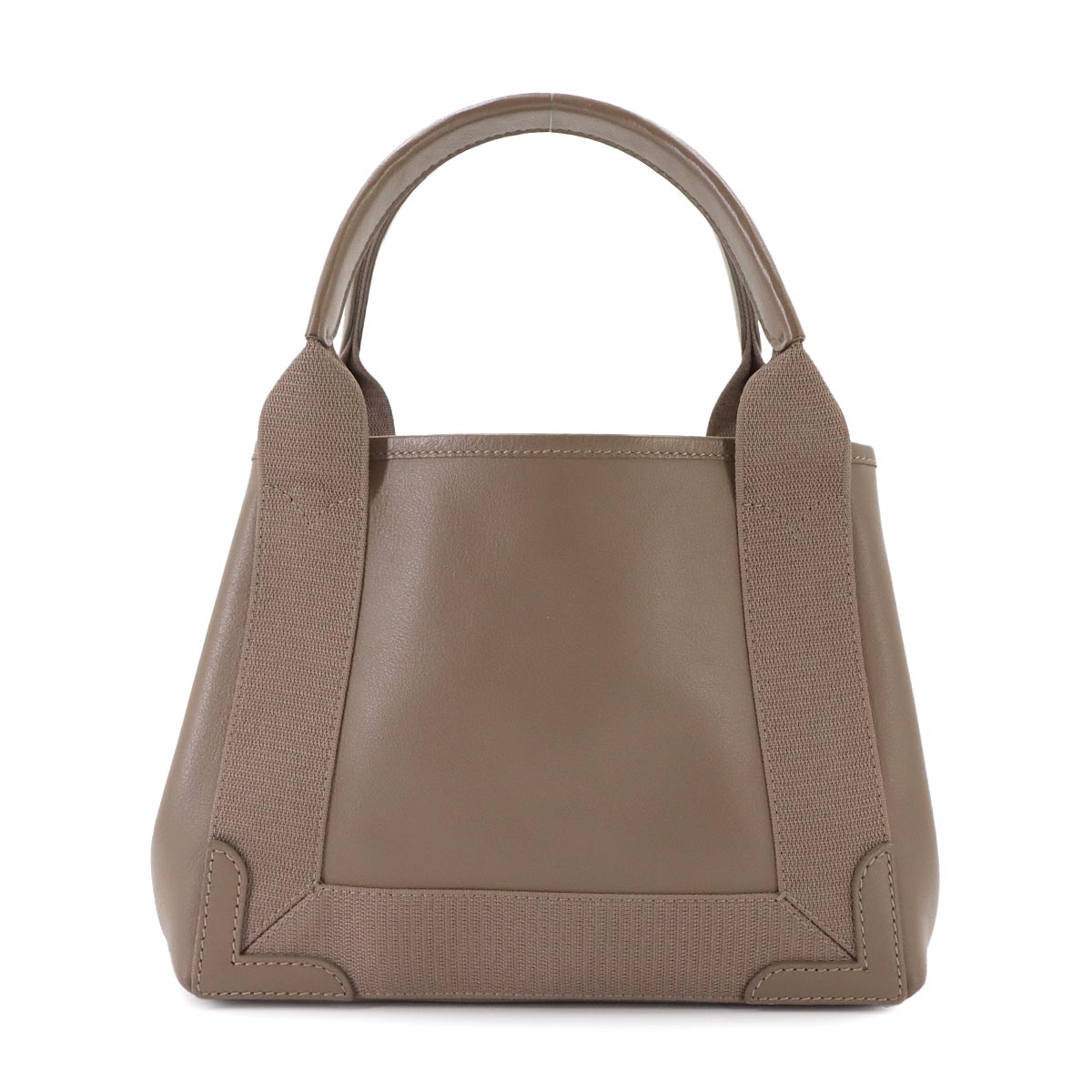 Navy XS Cabas Tote Shoulder Bag Leather Brown 390346