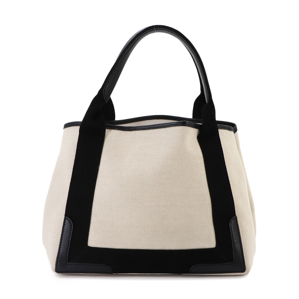 Navy Cabas Small Tote Bag Canvas Leather White Black 339933