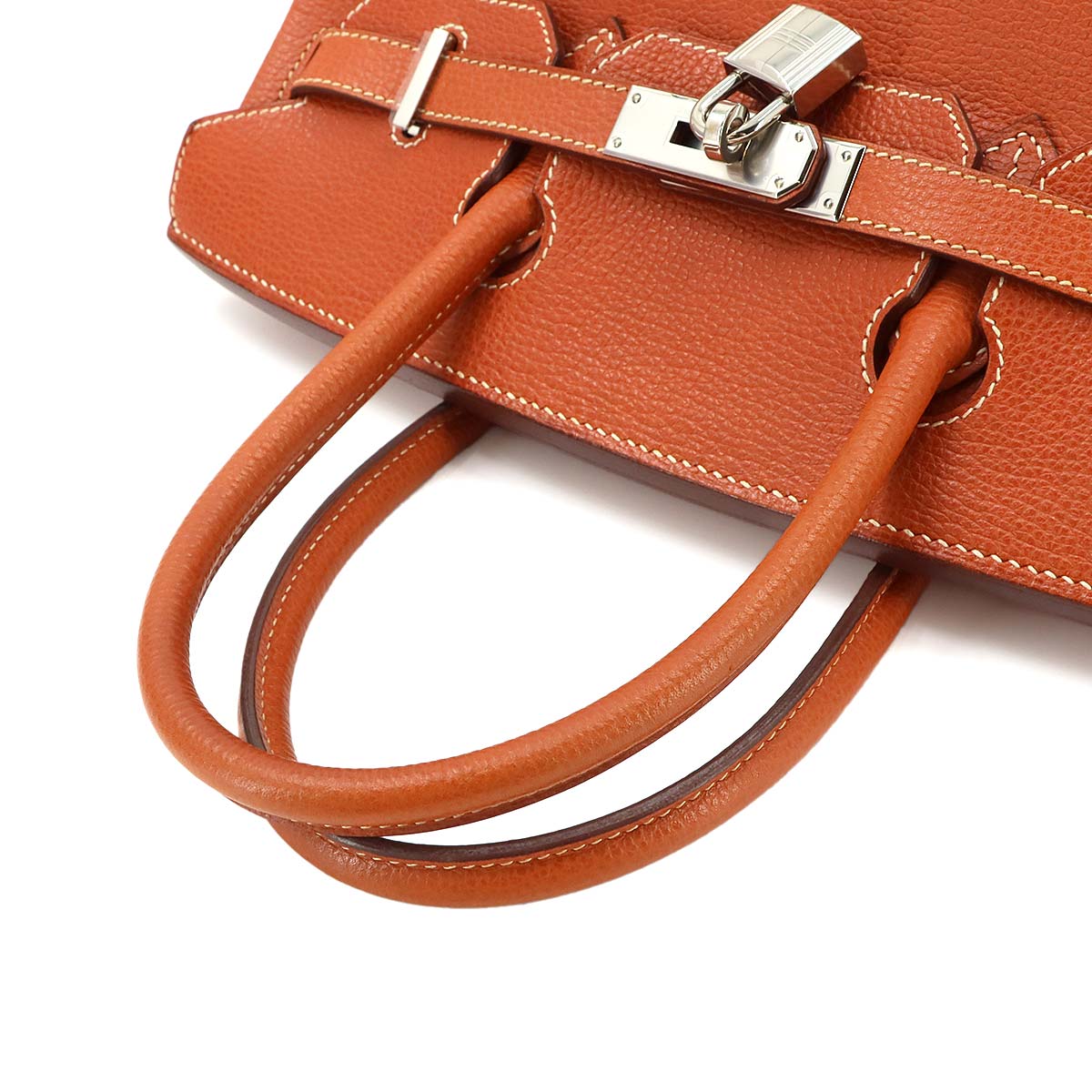 Birkin 30 Hand Bag Vache Liegee Brick Purse