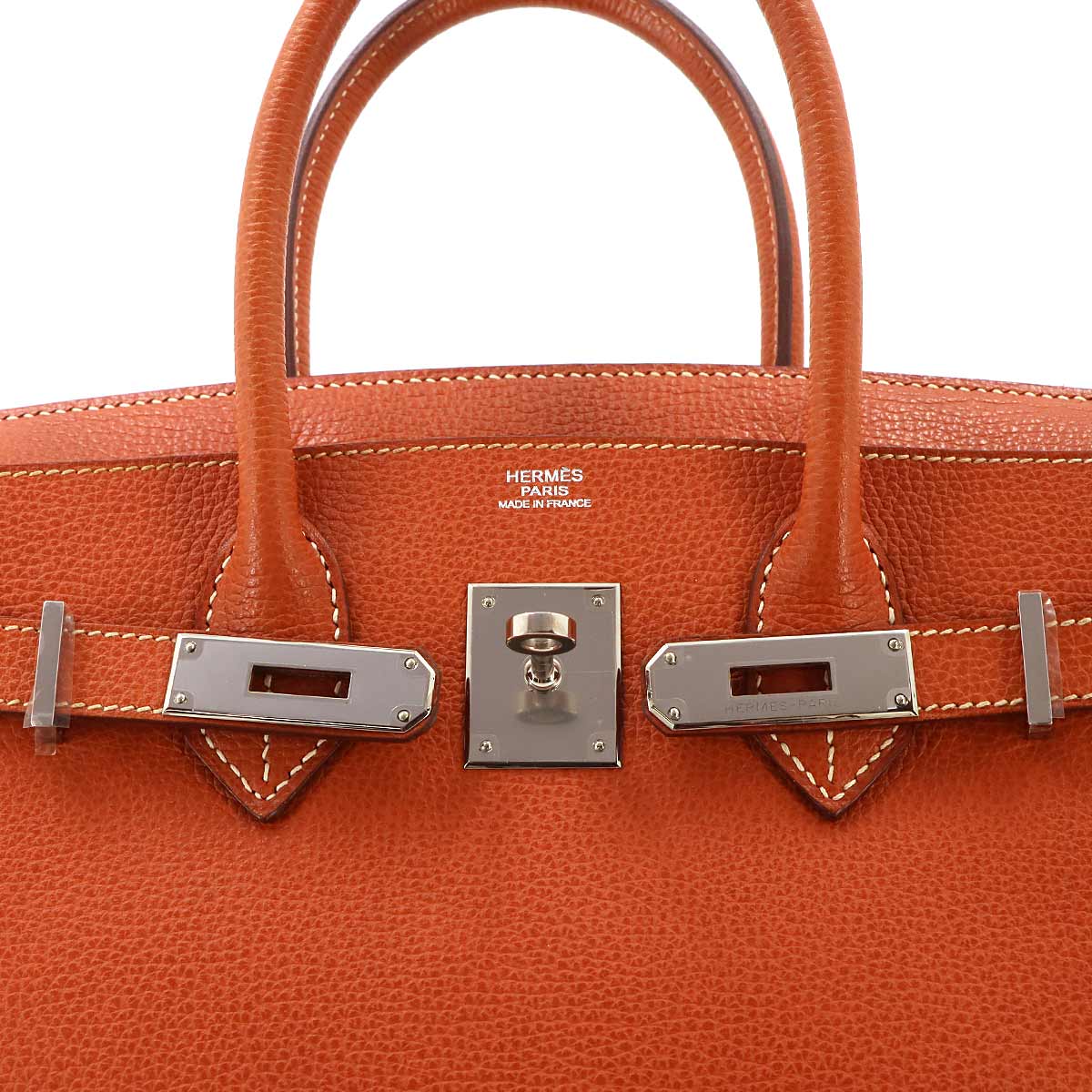 Birkin 30 Hand Bag Vache Liegee Brick Purse