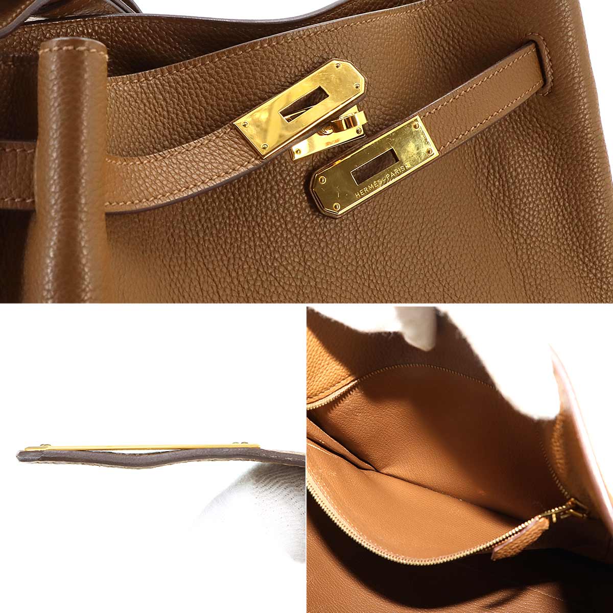 So Kelly 26 Shoulder Bag Togo Leather Alezan Purse
