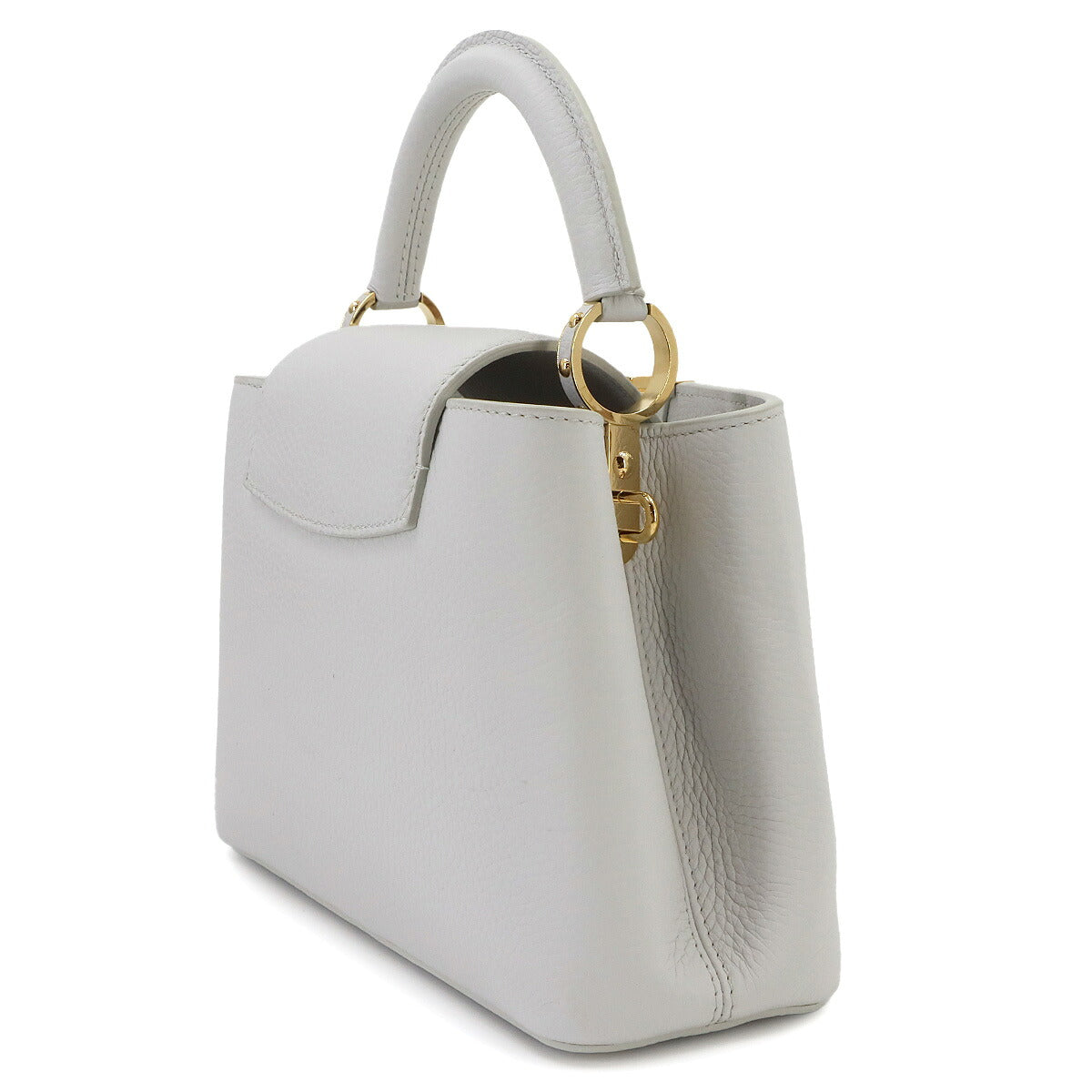 Capucines BB Hand Shoulder Bag Taurillon Leather Gray