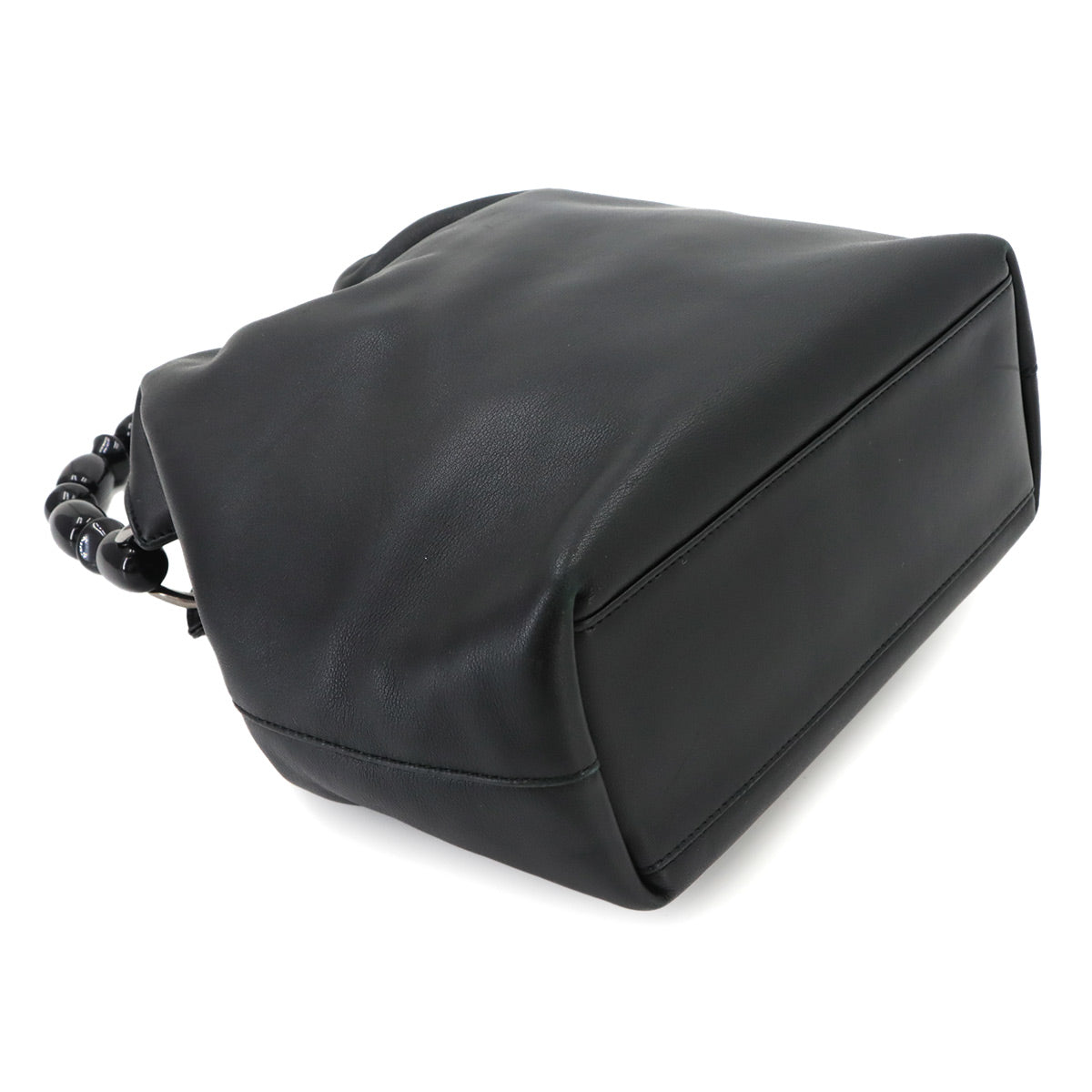 Maris Pearl Hand Bag Leather Black