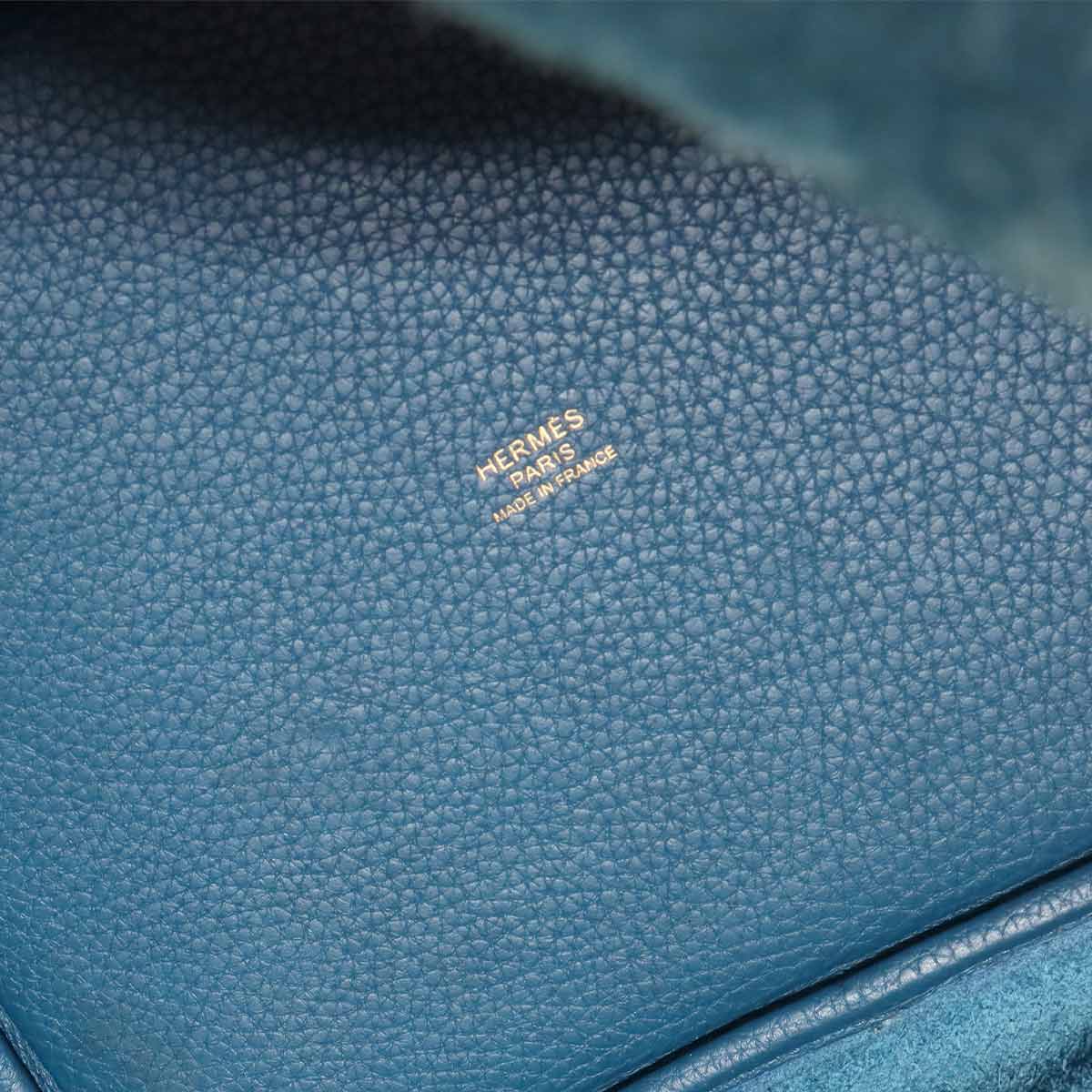 Picotin Lock MM Hand Bag Taurillon Clemence Deep Blue Y
