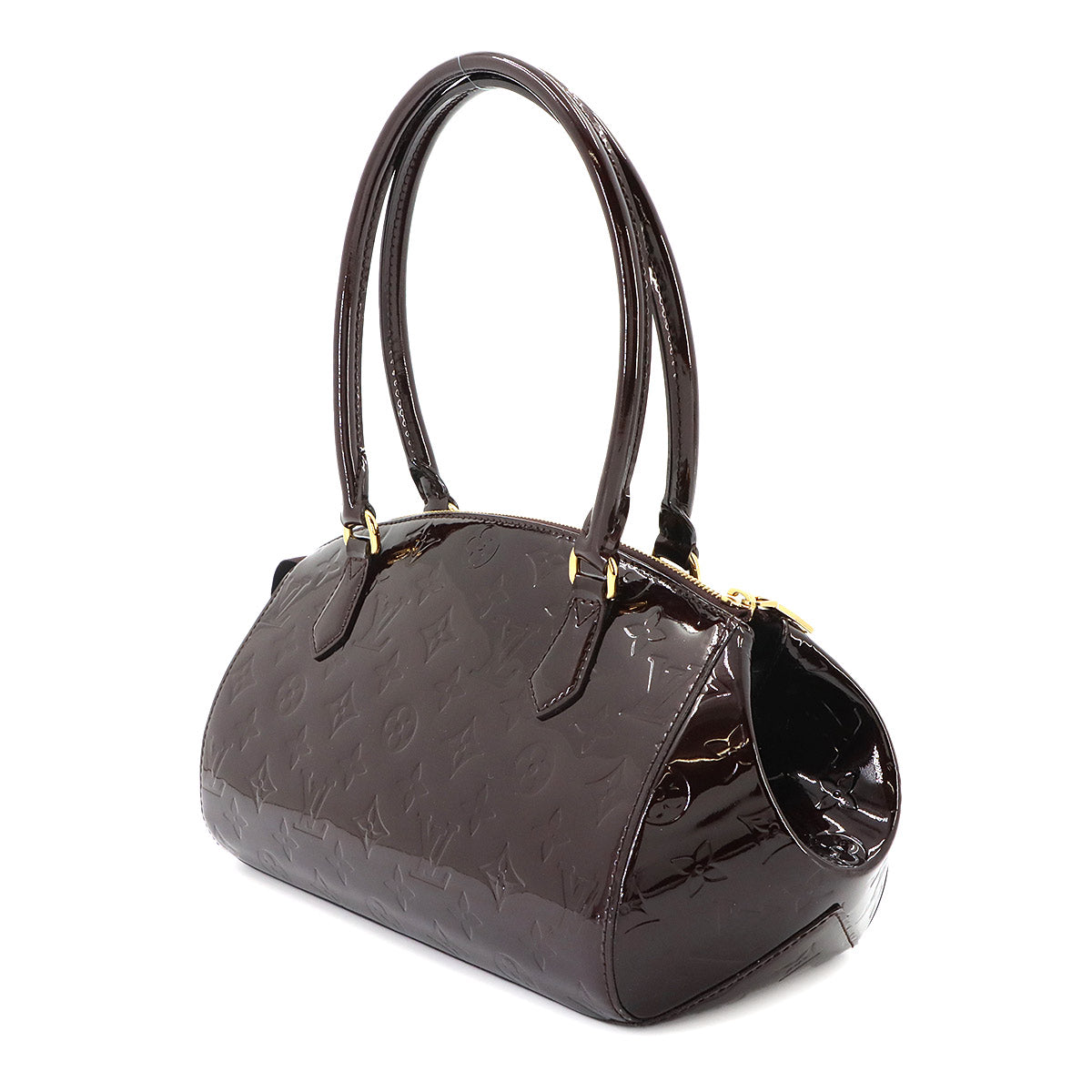 Monogram Vernis Sherwood PM Shoulder Bag Amarante M91493