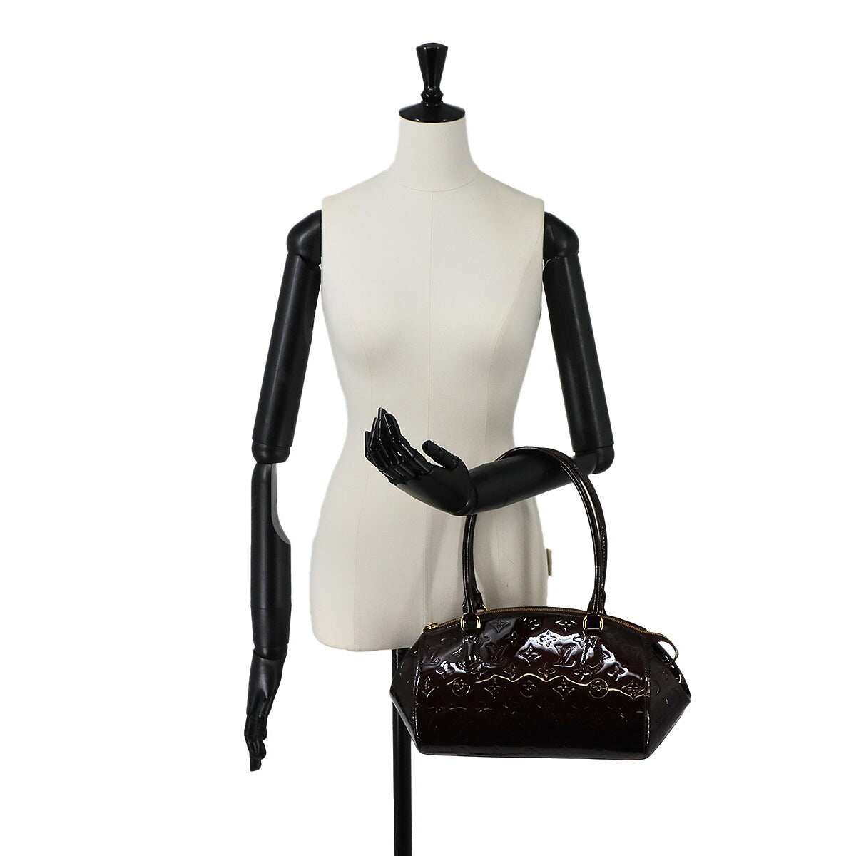 Monogram Vernis Sherwood PM Shoulder Bag Amarante M91493