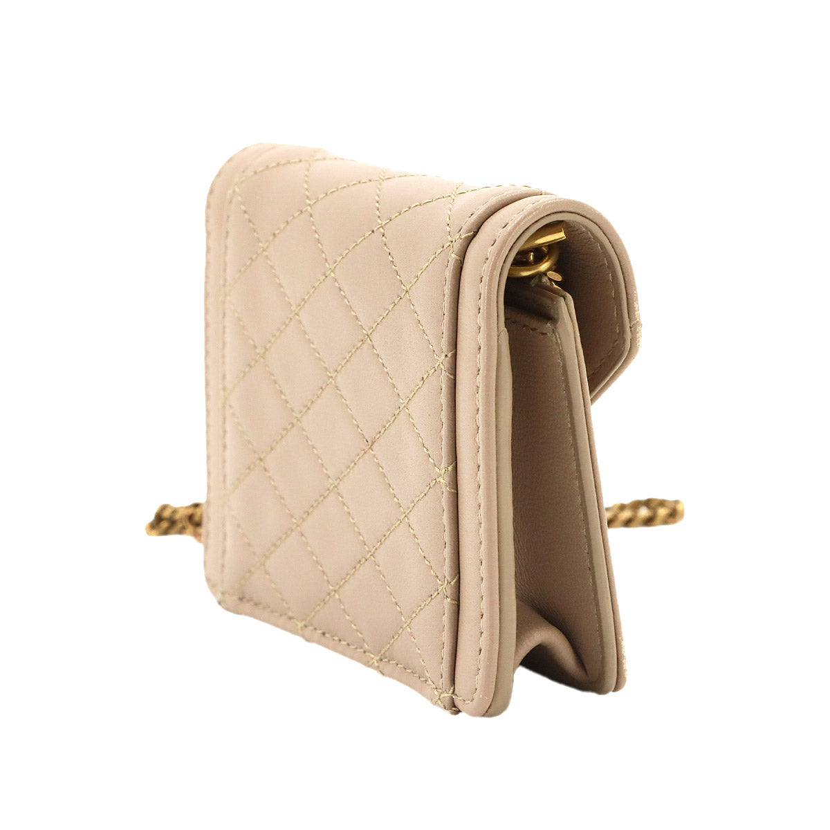 Gaby Micro Chain Shoulder Bag Leather 685612