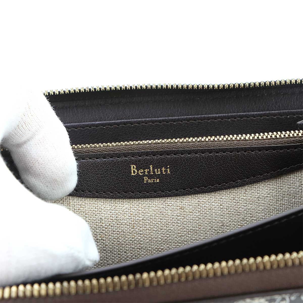 Itauba Long Wallet Toile Marbeuf Canvas Leather Dark brown