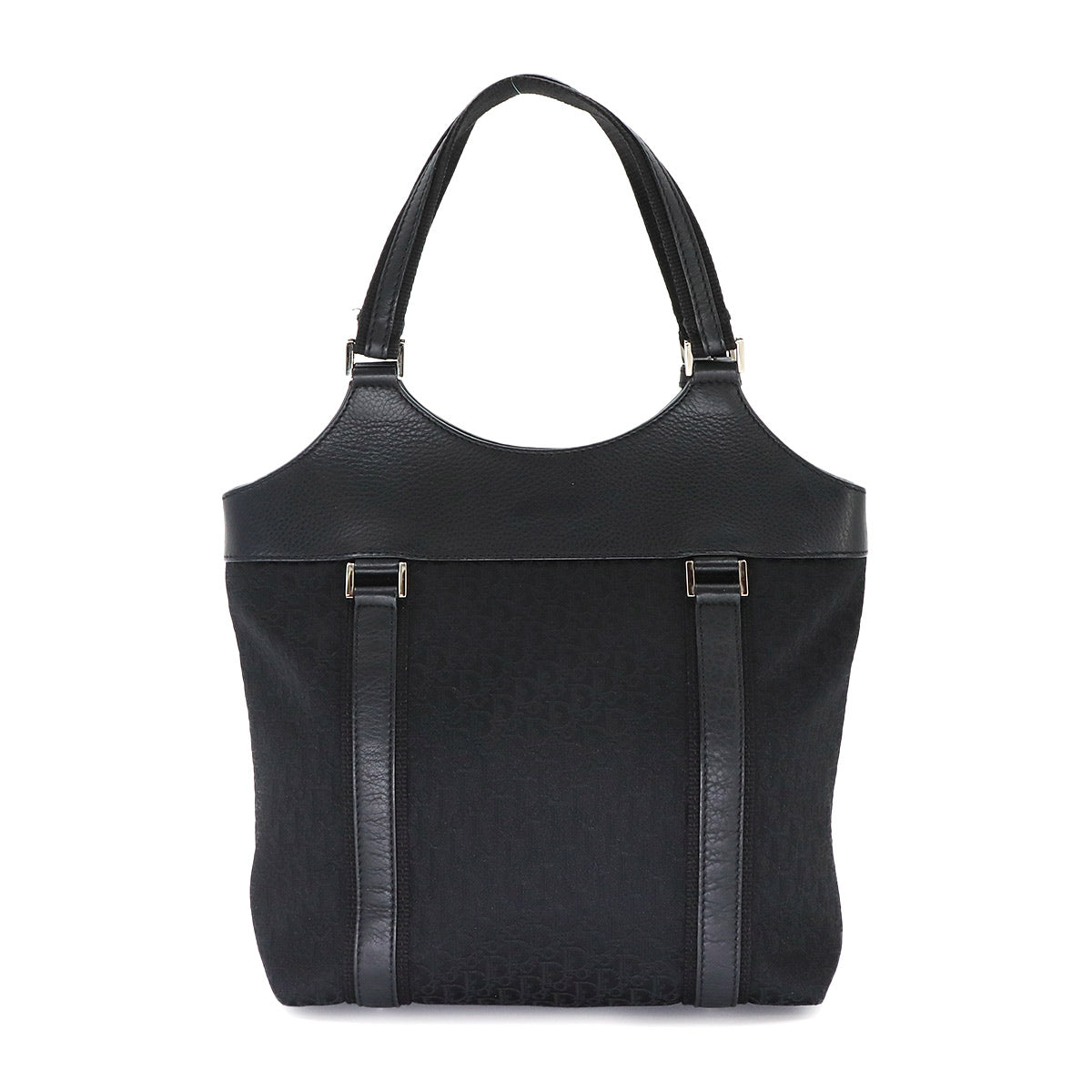 Trotter Street Chic Tote Bag Canvas Black Purse