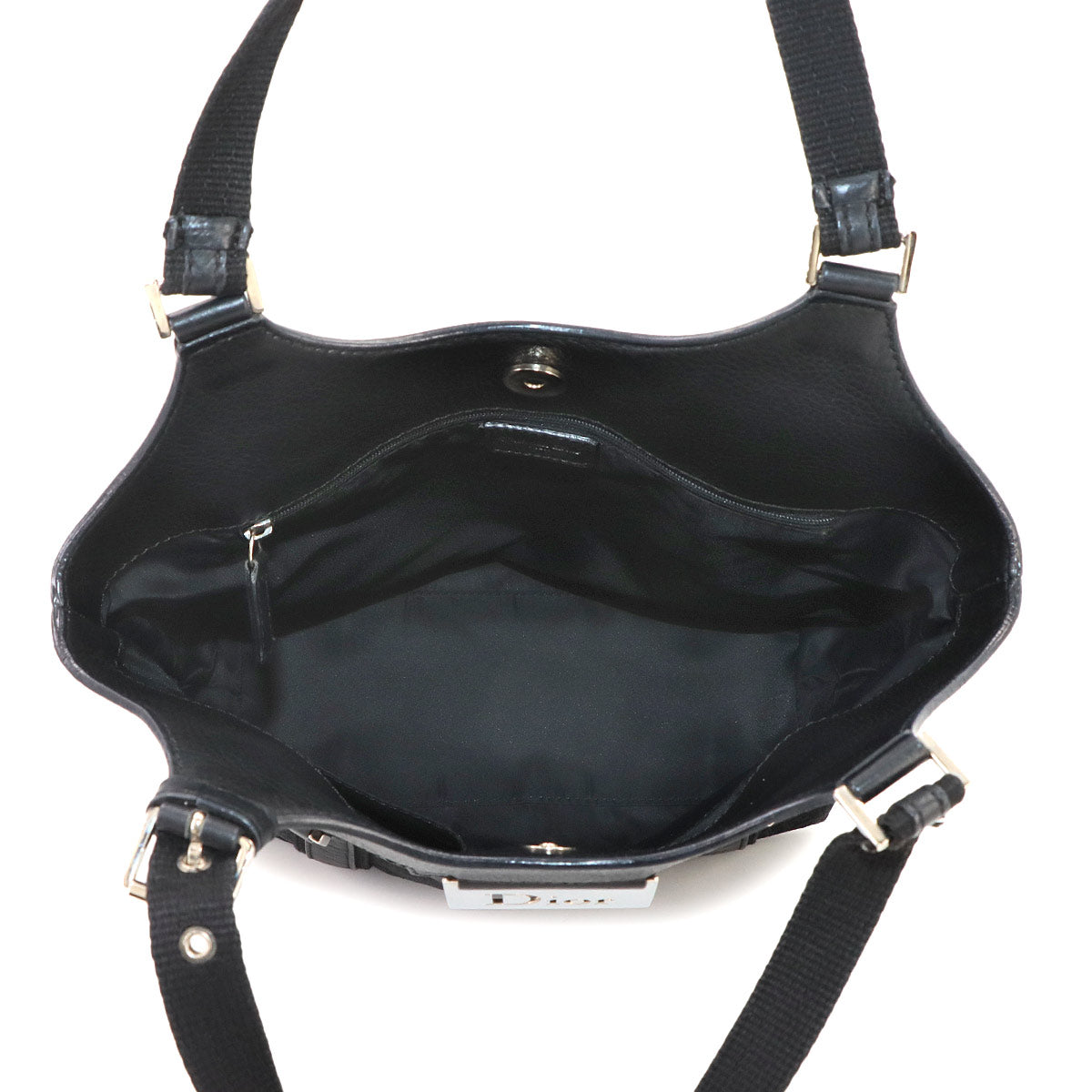 Trotter Street Chic Tote Bag Canvas Black Purse
