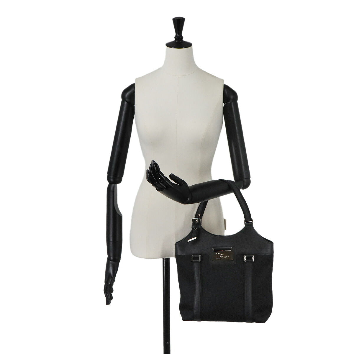 Trotter Street Chic Tote Bag Canvas Black Purse