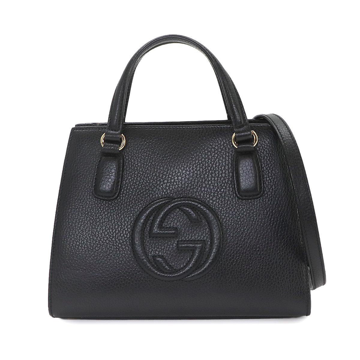 SOHO Interlocking G 2way Hand Shoulder Bag Leather 607722