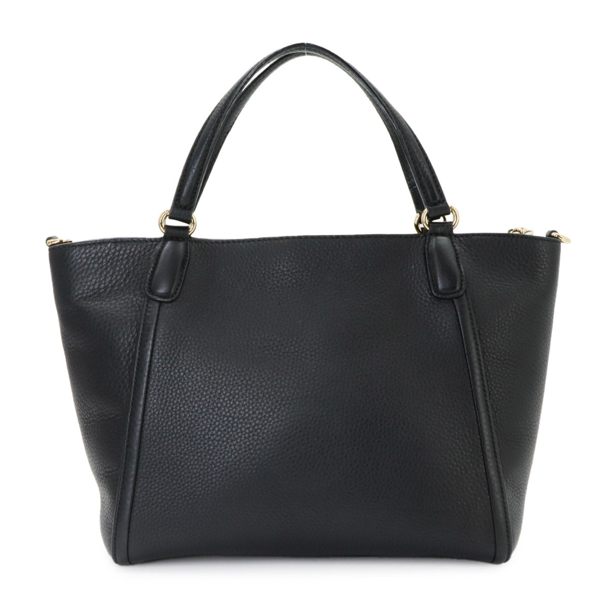 Soho Interlocking G Tote Shoulder Bag Leather Black 369176
