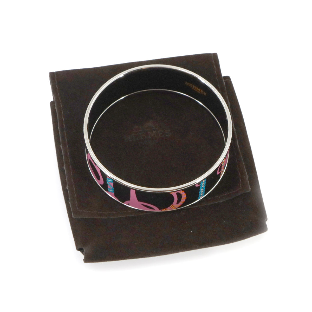 Email GM Bracelet Bangle Black Silver Accessory
